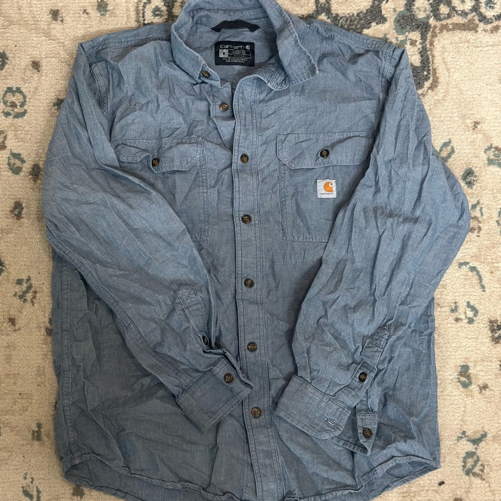 Carhartt Blue Button-Up Shirt